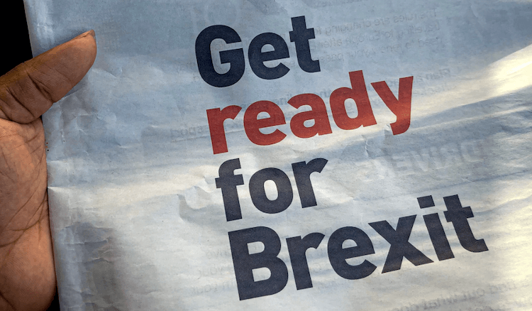 Brexit UK sellers: newspaper headline